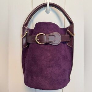 NWOT Elegant Purple Suede Women's Bag